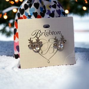 Brighton Reindeer Glitz Mini Post Earrings NWT